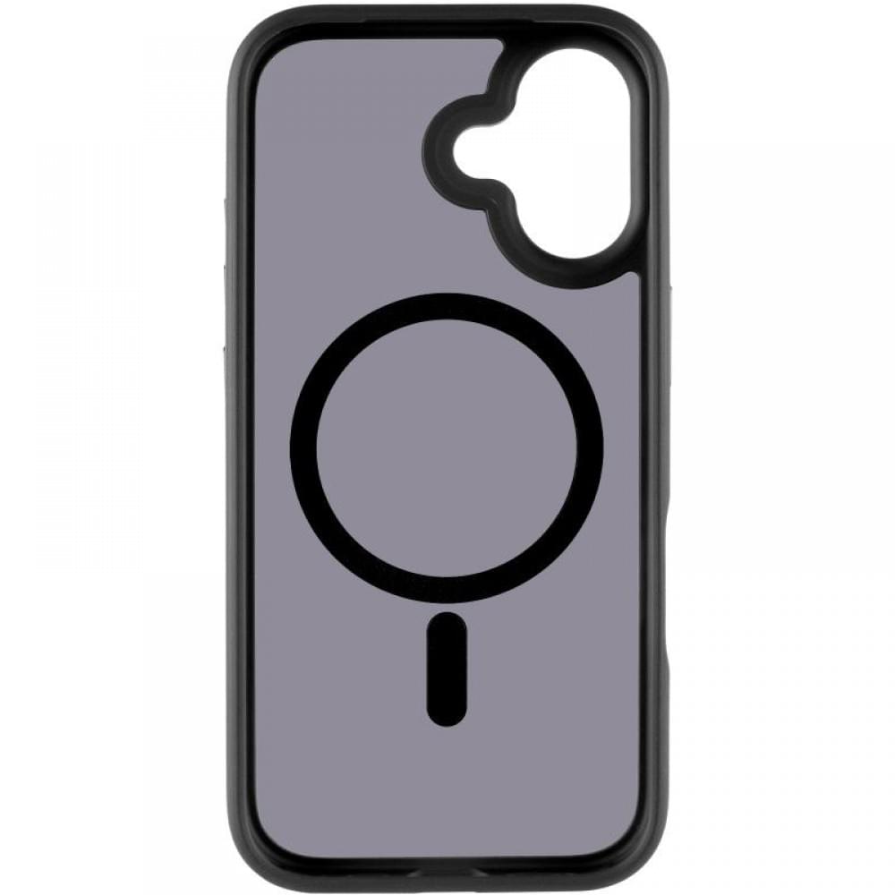 TPU+PC чохол Metal Buttons with MagSafe для Apple iPhone 17 (6.3") Чорний / Black