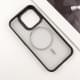 TPU+PC чохол Blueo Skin Friendly Frosted with MagSafe для Apple iPhone 16 Pro Max (6.9") Чорний / Белое кольцо
