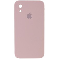 Чохол Silicone Case Square Full Camera Protective (AA) для Apple iPhone XR (6.1") Рожевий / Pink Sand