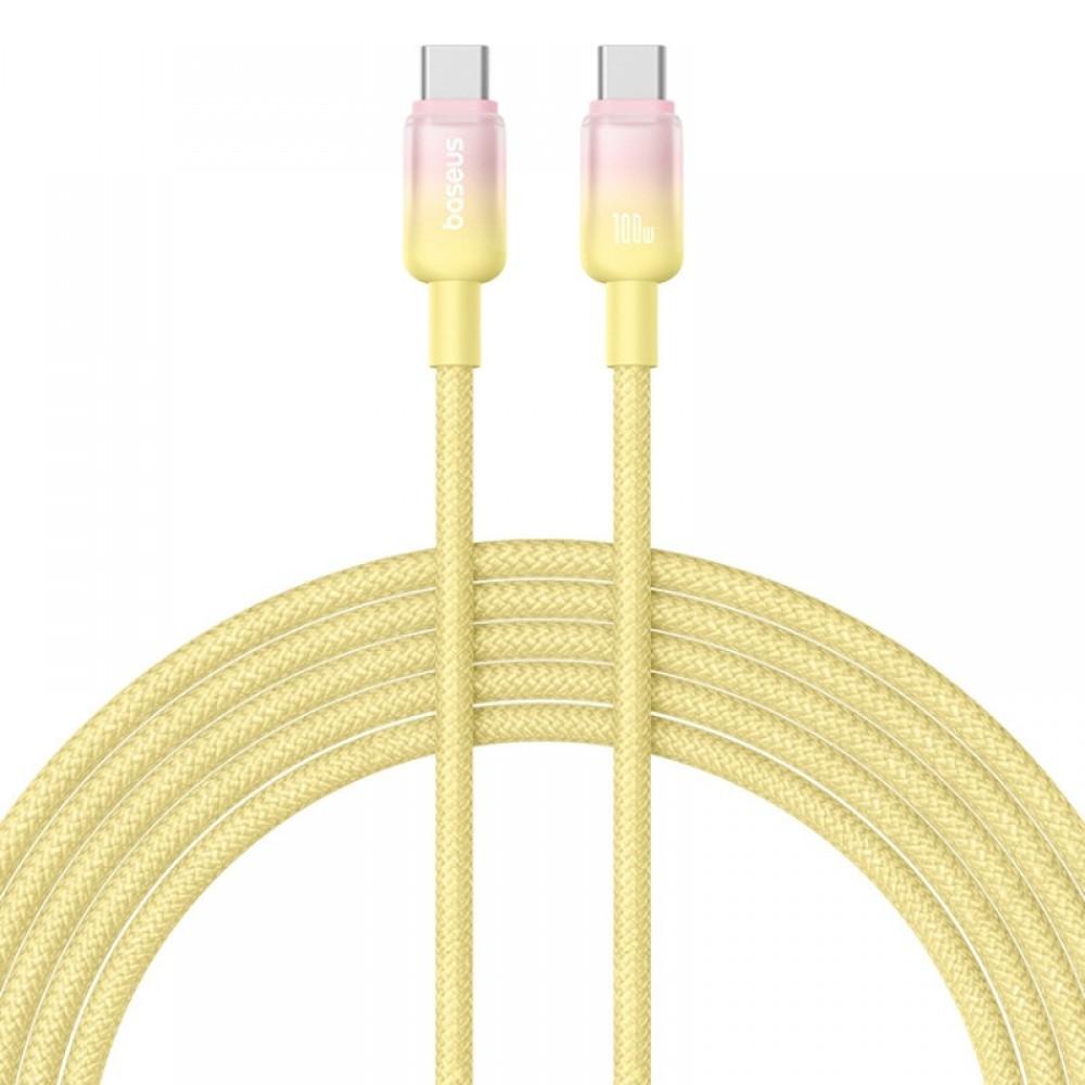 Дата кабель Baseus Discolor Series Fast Charging Type-C to Type-C 100W (1m) (P10374902) Custard Yellow