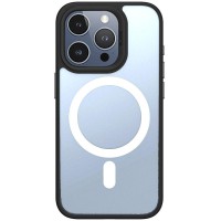 TPU+PC чохол Blueo Skin Friendly Frosted with MagSafe для Apple iPhone 16 Pro Max (6.9") Чорний / Белое кольцо