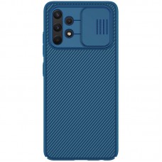 Карбонова накладка Nillkin Camshield (шторка на камеру) для Samsung Galaxy A32 4G Синій / Blue