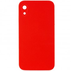 Silicone Case Square Full Camera Protective (AA) NOLOGO для Apple iPhone XR (6.1") Червоний / Red