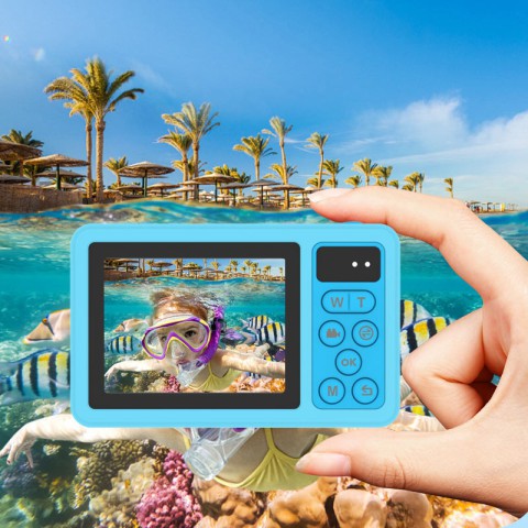 Дитяча водонепроникна цифрова камера D70 Blue