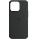Чохол Silicone case (AAA) with Magsafe and Animation для Apple iPhone 14 Pro Max (6.7") Чорний / Midnight