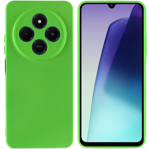 Чохол TPU GETMAN Liquid Silk Full Camera для Xiaomi Redmi 14C / Poco C75 Салатовий / Neon Green