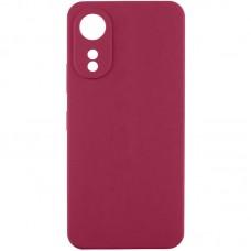Чохол TPU GETMAN Liquid Silk Full Camera для Oppo A78 4G Бордовий / Marsala