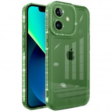 Чохол TPU Starfall Clear для Apple iPhone 12 (6.1") Зелений
