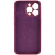 Чохол Silicone Case Full Camera Protective (AA) NO LOGO для Apple iPhone 15 Pro (6.1") Бордовий / Plum