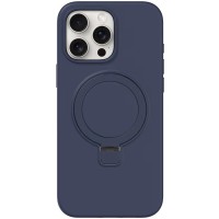 Чохол Silicone Case Full Protective NO LOGO with Ring для Apple iPhone 12 Pro Max (6.7") Dark Blue