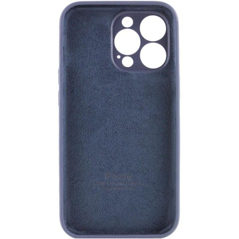 Чохол Silicone Case Full Camera Protective (AA) для Apple iPhone 14 Pro Max (6.7") Темно-синій / Midnight blue