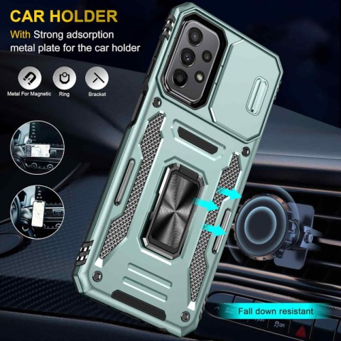 Ударостійкий чохол Camshield Army Ring для Samsung Galaxy A13 4G / A04s Зелений / Light Green