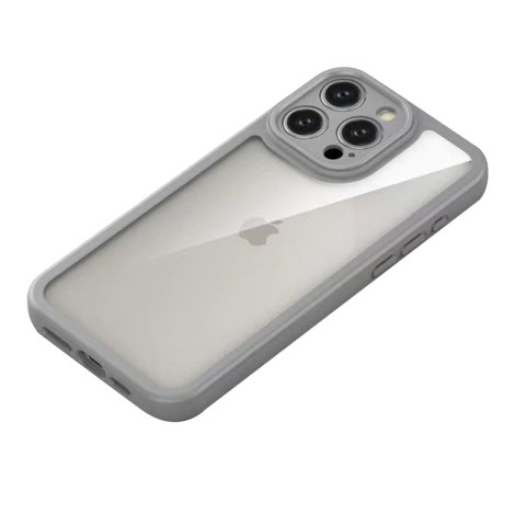 TPU чохол Transparent + Colour 1,5mm для Apple iPhone 14 Pro Max (6.7") Grey