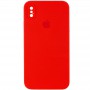 Чохол Silicone Case Square Full Camera Protective (AA) для Apple iPhone XS Max (6.5") Червоний / Red