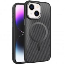 Чохол TPU+PC Carbon Mirage with MagSafe для Apple iPhone 15 (6.1") Black