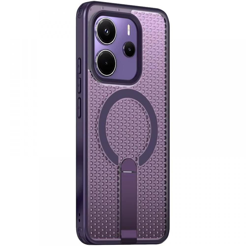 Чохол TPU Breeze with MagSafe stand для Xiaomi Redmi Note 14 4G (Europe version) Purple