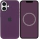Чохол Silicone case (AAA) with Magsafe and Animation (button) для Apple iPhone 16 Plus (6.7") Plum