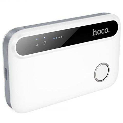 Портативний модем WiFi роутер Hoco HI41 150Mbps (Micro SIM) 2100 mAh White