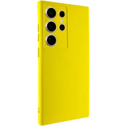 Чохол TPU GETMAN Liquid Silk Full Camera для Samsung Galaxy S24 Ultra Жовтий / Flash