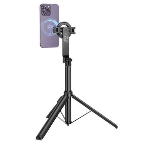 Монопод для селфі Hoco K25 magnetic трипод + знімний BT пульт Black