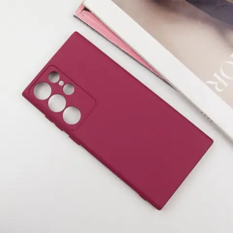 Чохол Silicone Cover Lakshmi Full Camera (AA) для Samsung Galaxy S25 Ultra Бордовий / Marsala