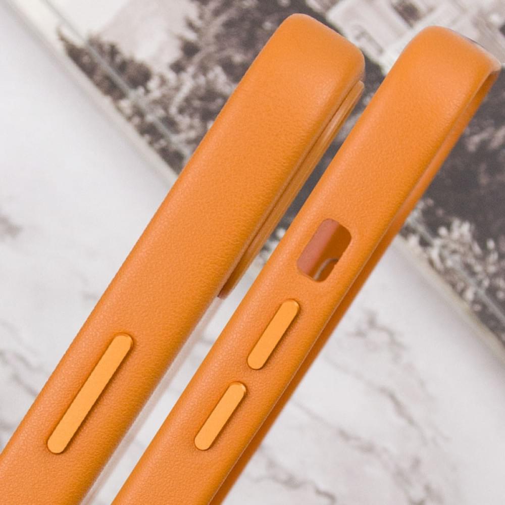 Кожаный чехол Leather Case (AAA) with MagSafe and Animation для Apple iPhone 14 Pro (6.1")