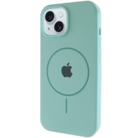 Чохол Silicone Case Full Protective (AA) with MagSafe для Apple iPhone 15 (6.1") Бірюзовий / Light Turquoise