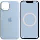 Чохол Silicone case (AAA) with Magsafe and Animation для Apple iPhone 14 (6.1") Блакитний / Sky