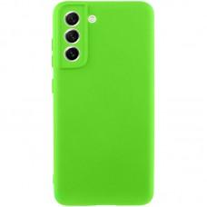 Чохол TPU GETMAN Liquid Silk Full Camera для Samsung Galaxy S21 FE Салатовий / Neon Green