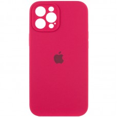 Чохол Silicone Case Full Camera Protective (AA) для Apple iPhone 12 Pro Max (6.7") Червоний / Rose Red