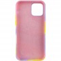 Чохол Silicone case full Aquarelle для Apple iPhone 12 Pro / 12 (6.1") Сиренево-жовтий