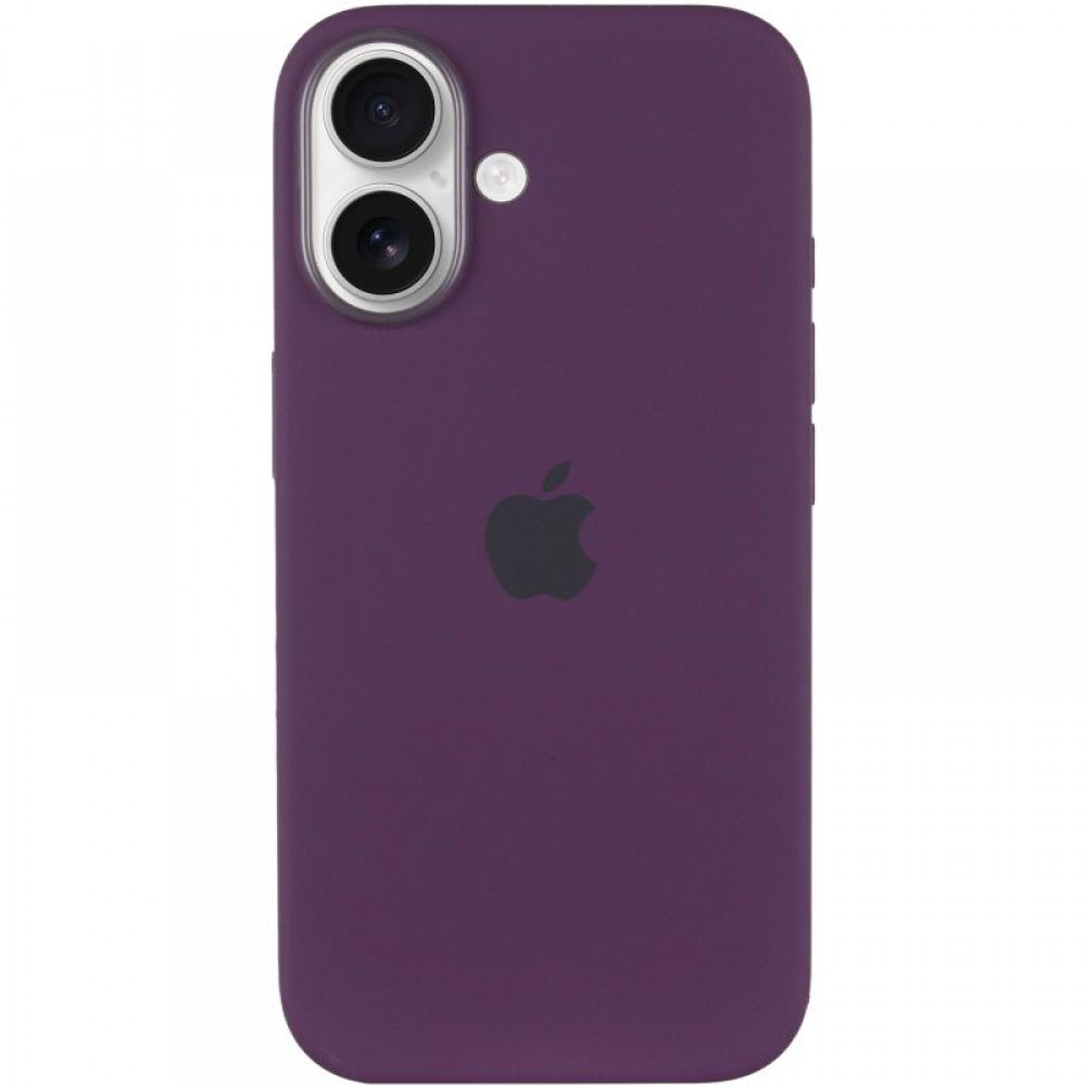 Чохол Silicone case (AAA) with Magsafe and Animation (button) для Apple iPhone 16 Plus (6.7") Plum