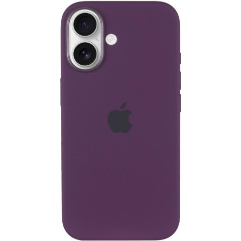 Чохол Silicone case (AAA) with Magsafe and Animation (button) для Apple iPhone 16 Plus (6.7") Plum
