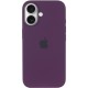 Чохол Silicone case (AAA) with Magsafe and Animation (button) для Apple iPhone 16 Plus (6.7") Plum