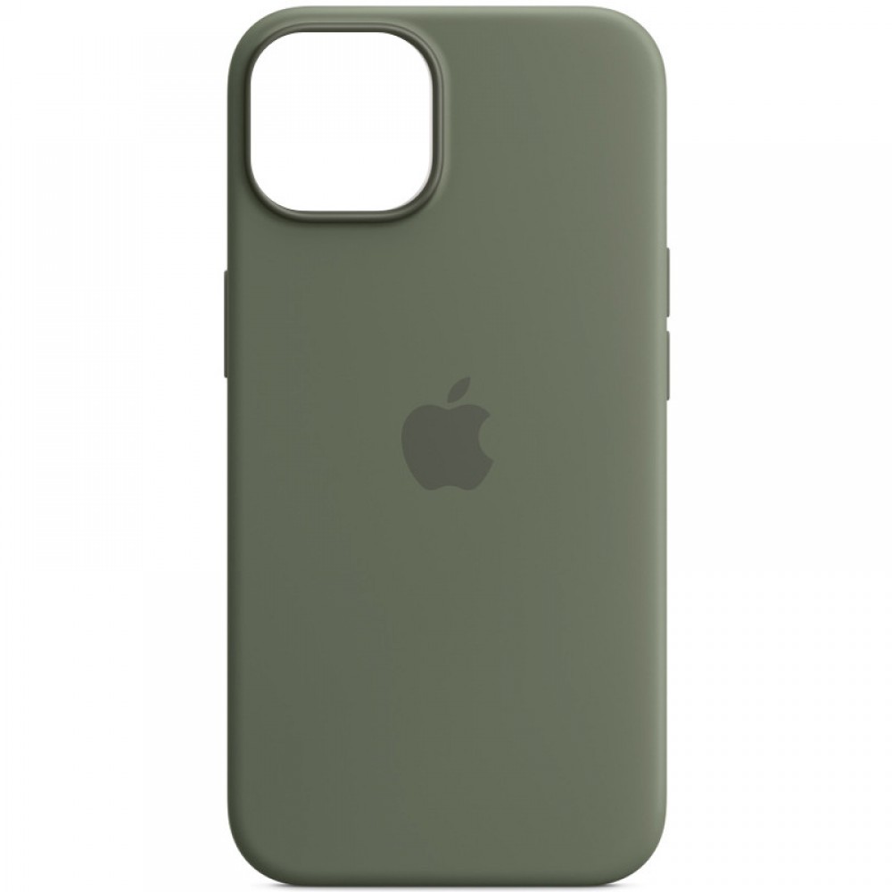 Чохол Silicone case (AAA) with Magsafe and Animation для Apple iPhone 14 Pro (6.1") Зелений / Olive