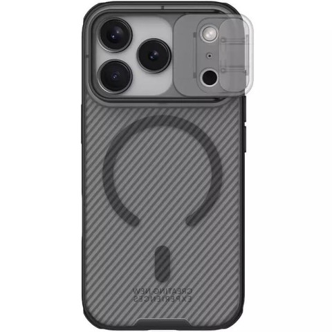 Карбонова накладка Nillkin CamShield Pro Magnetic для Apple iPhone 17 Pro (6.3") Transparent black