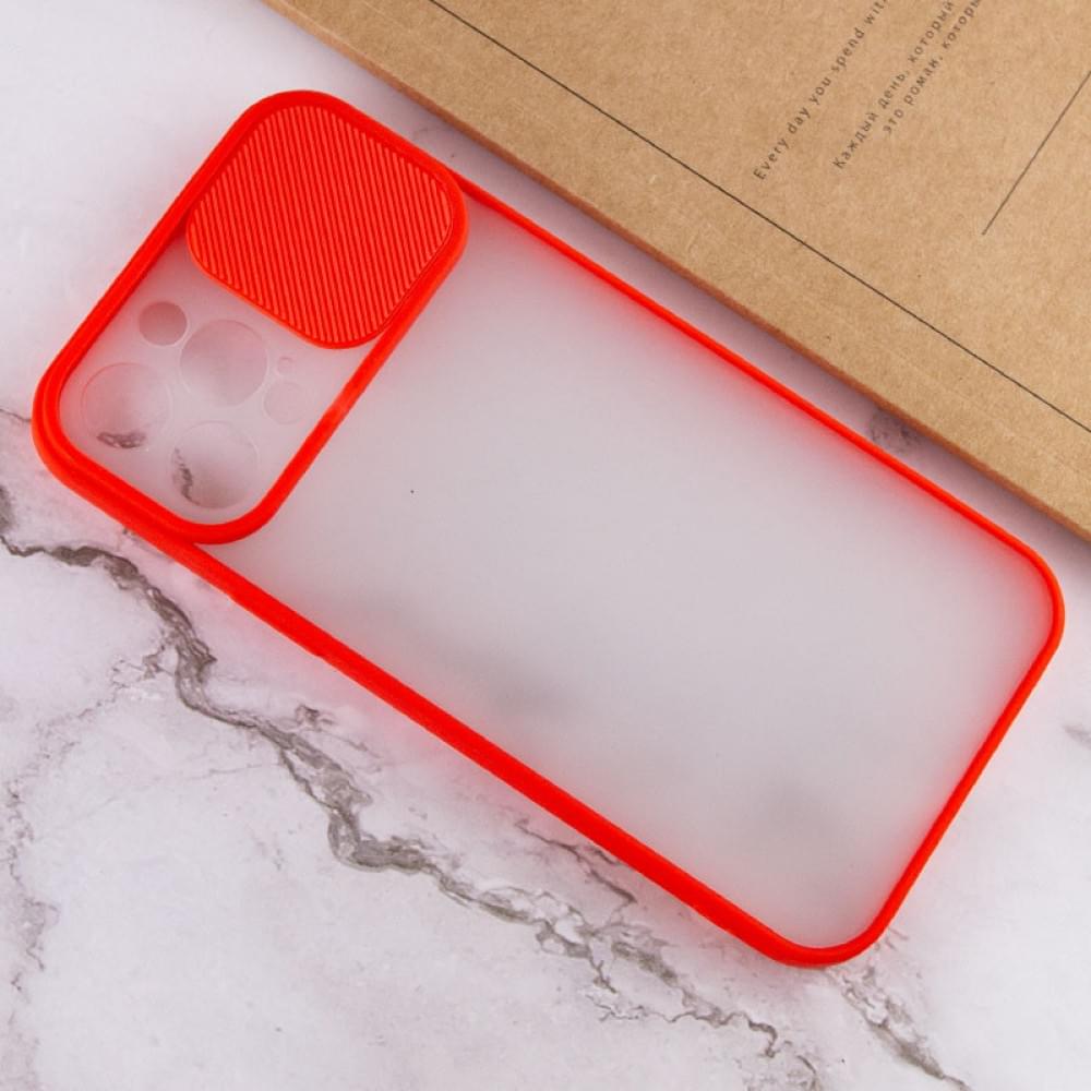 Чохол Camshield mate TPU зі шторкою для камери для Apple iPhone 12 Pro Max (6.7") Червоний