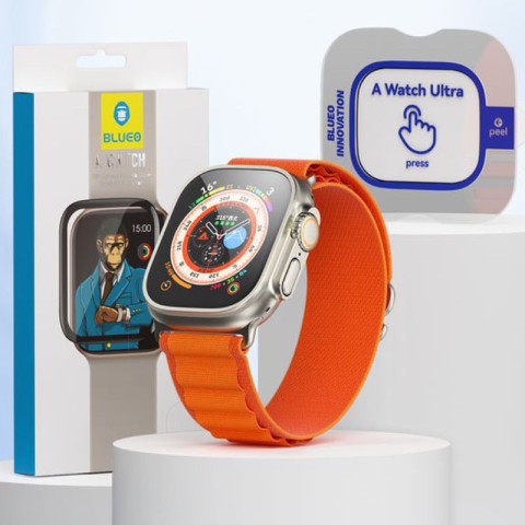 Захисне 2.5D скло Blueo Corning Gorilla Glass для Apple Watch Ultra 1/2/3 49mm Чорний