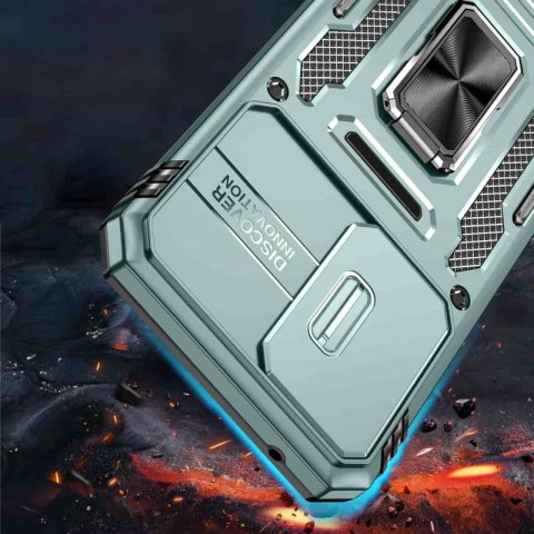 Ударостійкий чохол Camshield Army Ring для Samsung Galaxy A35 / A55 Зелений / Light Green