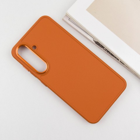 TPU чохол Bonbon Metal Style для Samsung Galaxy S23 Помаранчевий / Papaya