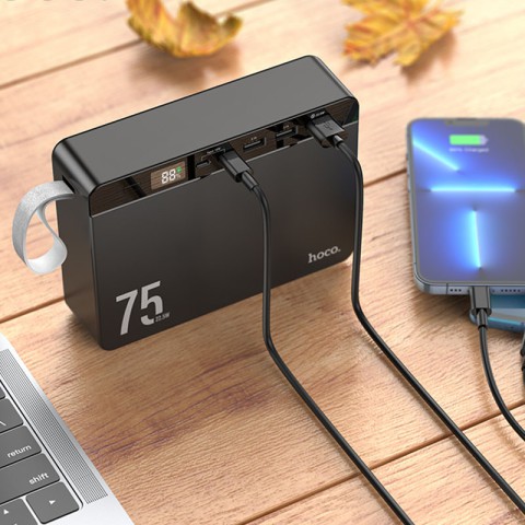 Портативний ЗП Power Bank Hoco J94 Overlord 22.5W 75000 mAh Чорний