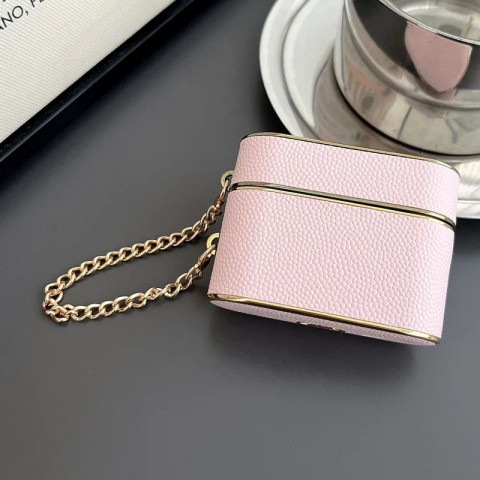 Шкіряний футляр Suitcase для навушників AirPods 3 Pink