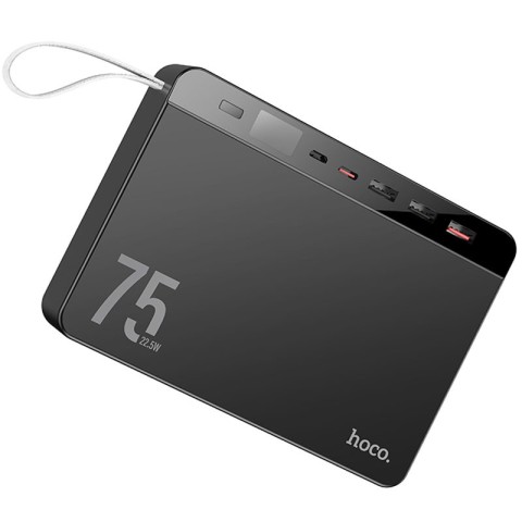 Портативний ЗП Power Bank Hoco J94 Overlord 22.5W 75000 mAh Чорний