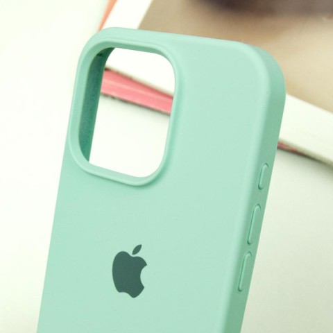 Чохол Silicone Case Full Protective (AA) для Apple iPhone 16 Pro (6.3") Бірюзовий / Turquoise