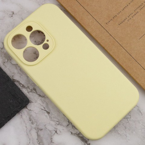 Чохол Silicone Case Full Camera Protective (AA) NO LOGO для Apple iPhone 14 Pro Max (6.7") Жовтий / Mellow Yellow