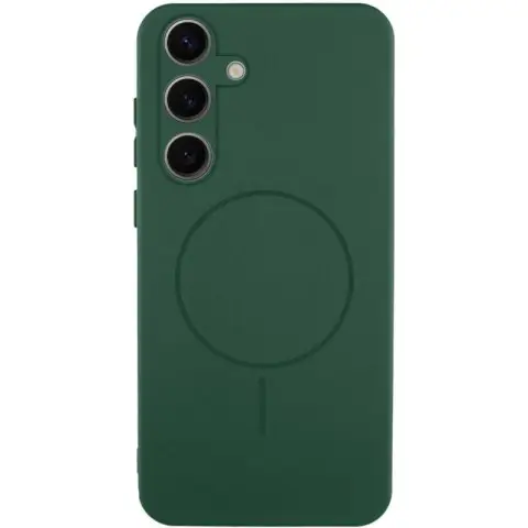 Чохол Silicone Cover Lakshmi Full Camera (AA) with MagFit для Samsung Galaxy S25+ Зелений / Dark green
