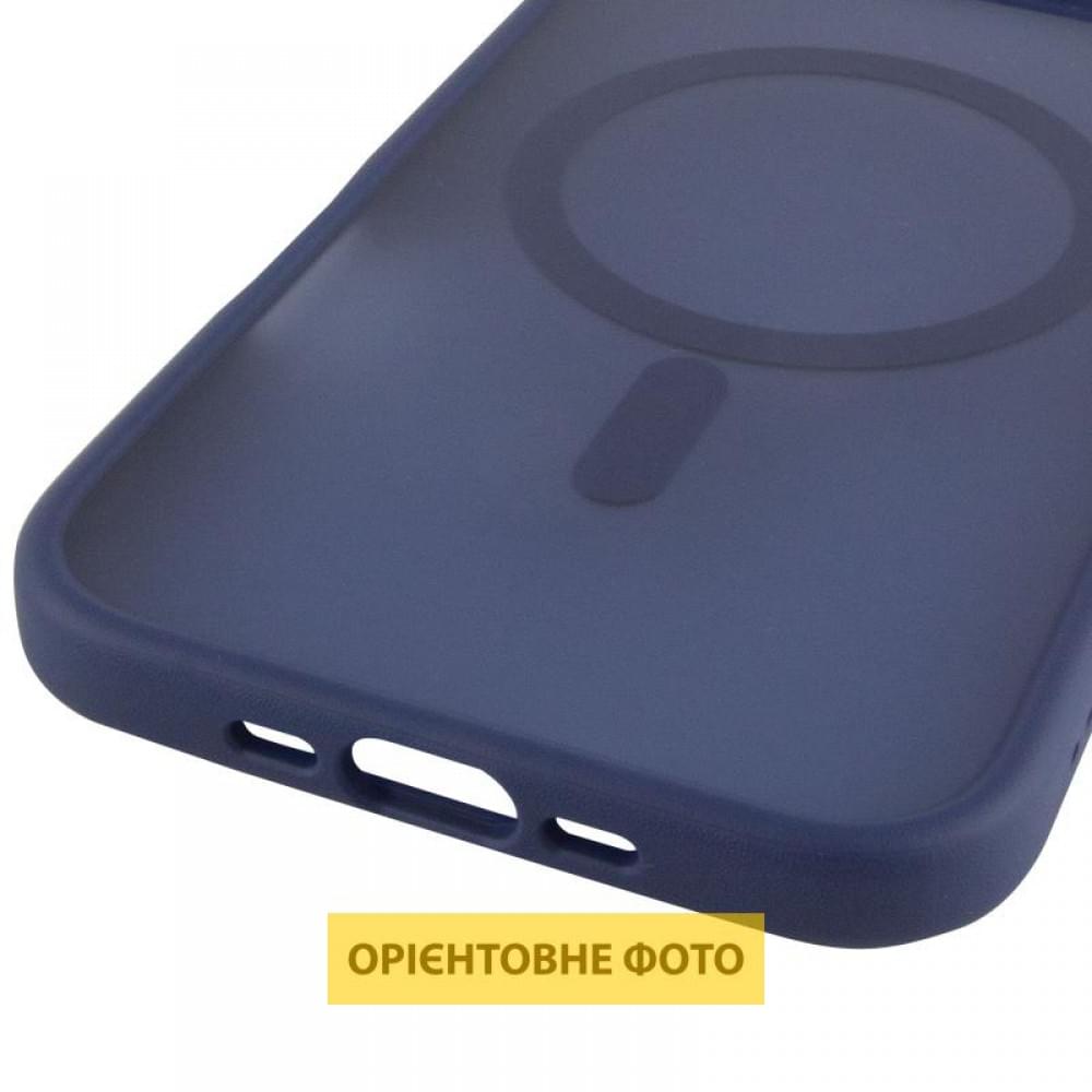 TPU+PC чохол Metal Buttons with MagSafe для Apple iPhone 17 Air (6.5") Синій / Navy Blue
