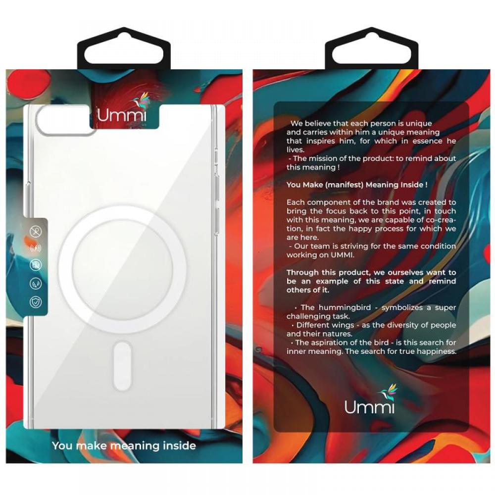 Чохол Ummi transparent with MagSafe для Apple iPhone 16e (6.1") Clear