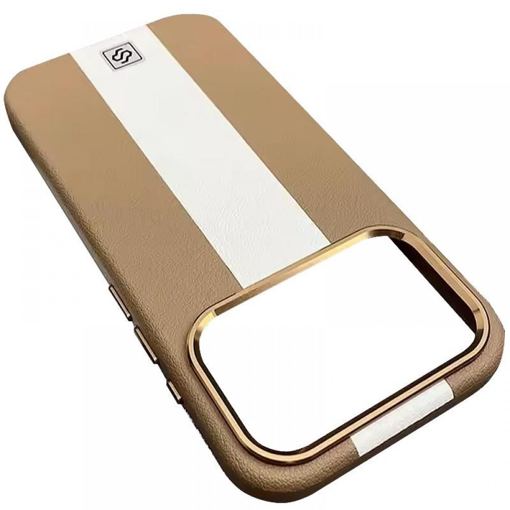 Шкіряний чохол Rally with MagSafe для Apple iPhone 17 Pro Max (6.9") Beige / White
