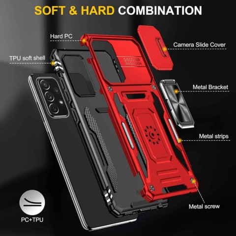 Ударостійкий чохол Camshield Army Ring для Samsung Galaxy A33 5G Червоний / Red